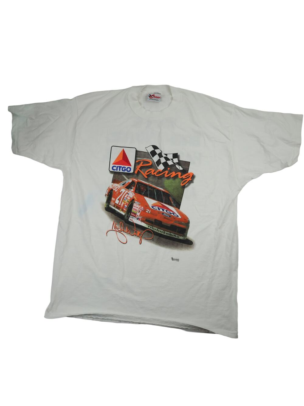 Vintage Chase Authentics Citgo Racing Graphic Nascar T Shirt